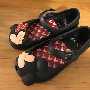 Toddler size 9 Minnie and Mickey shoes